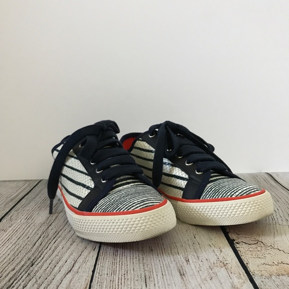 Tory Burch Millie Sneaker - Stripe Snake Print/Grosgrain Size 7 - Picture 2 of 12